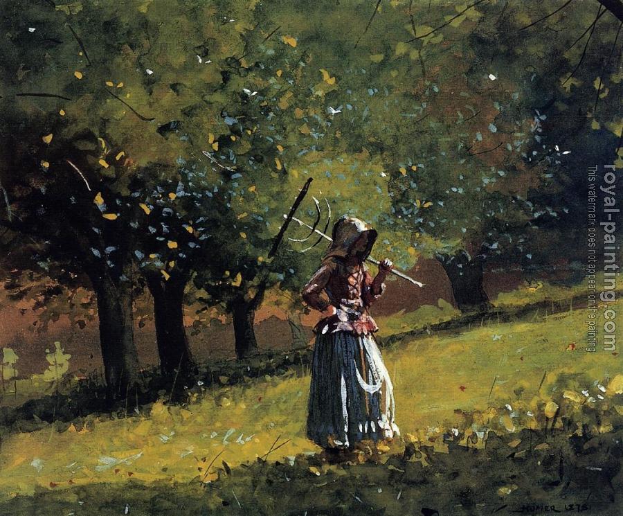 Winslow Homer : Girl with a Hay Rake II